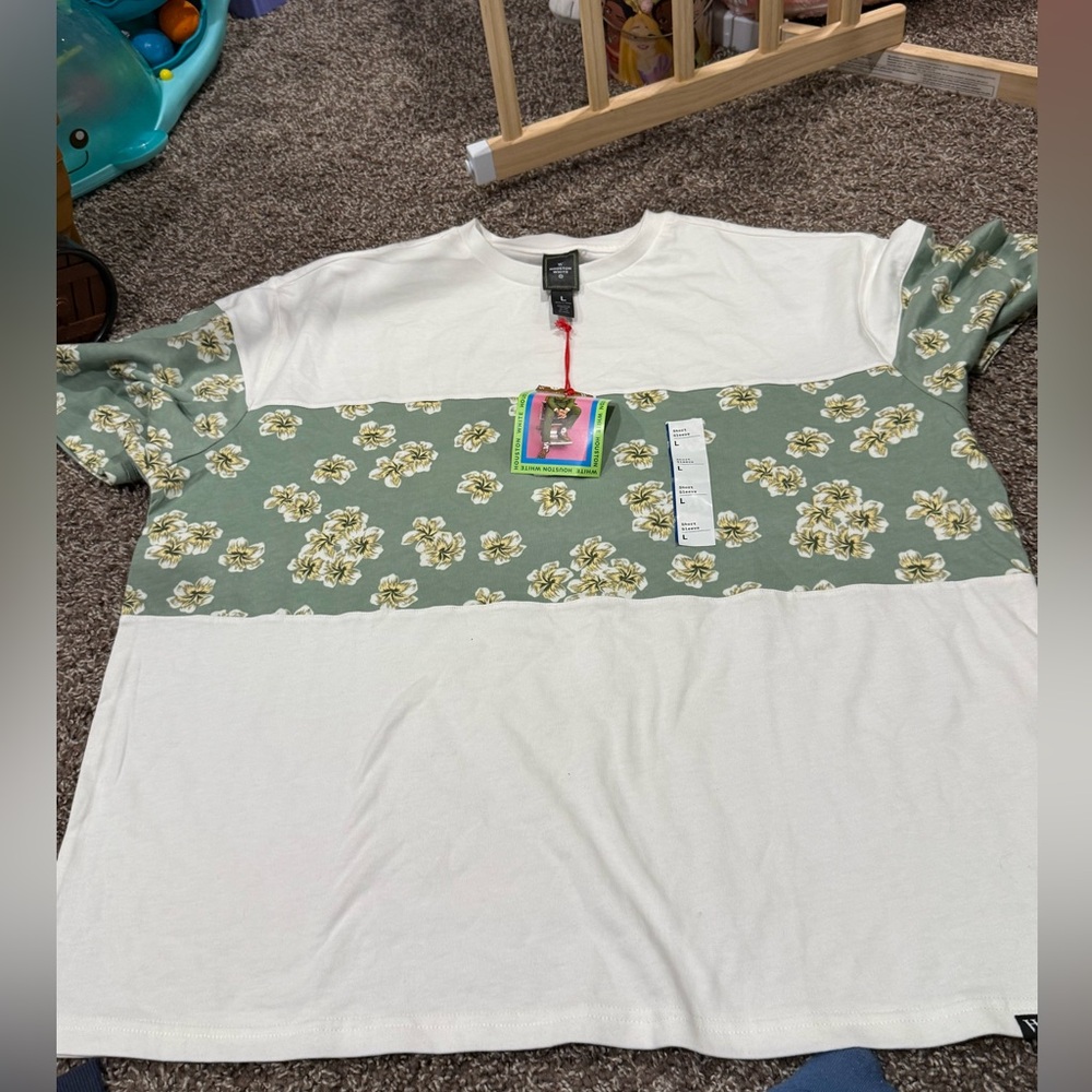 🥬Floral Block T-Shirt